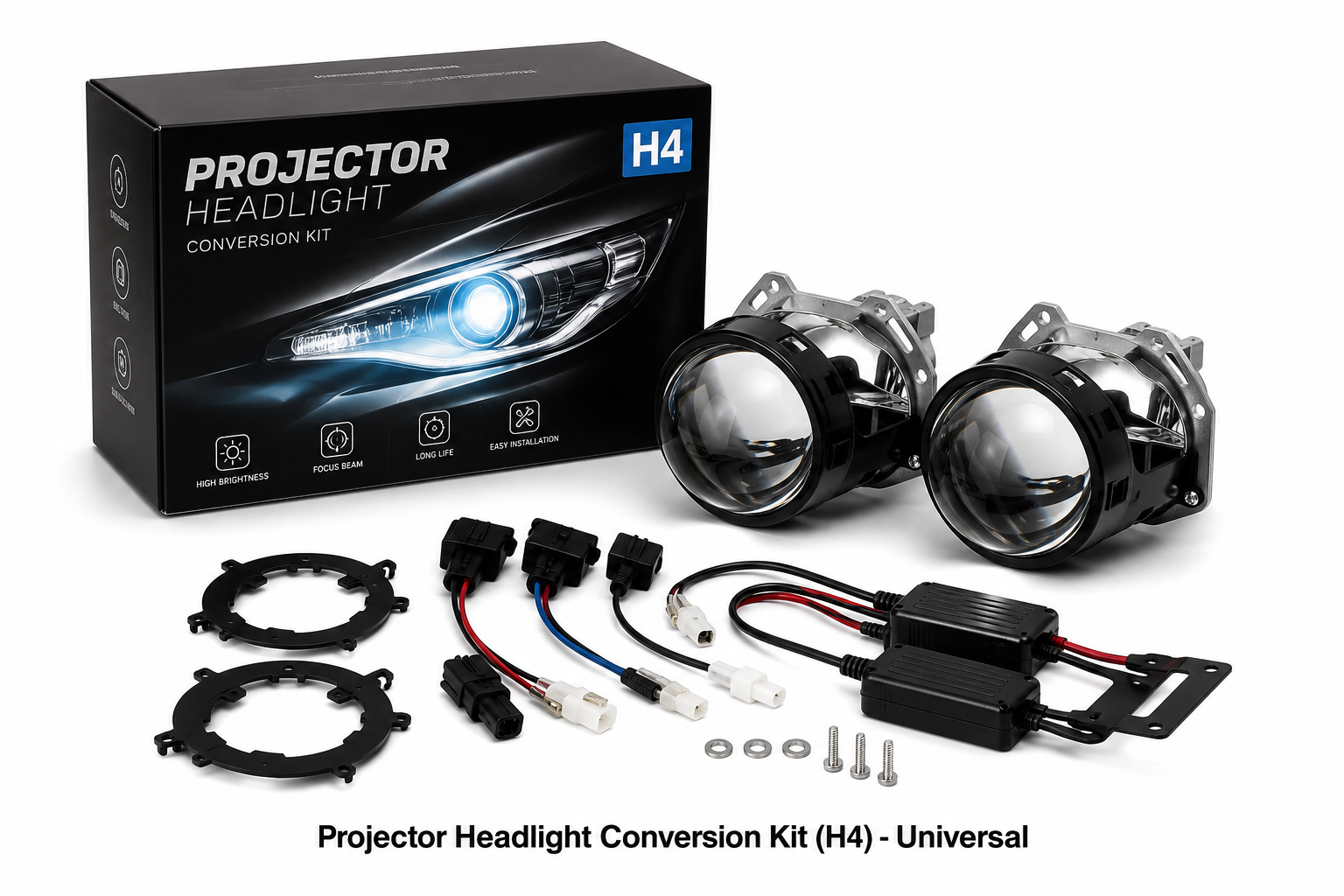 Projector Headlight Conversion Kit (H4) - Universal