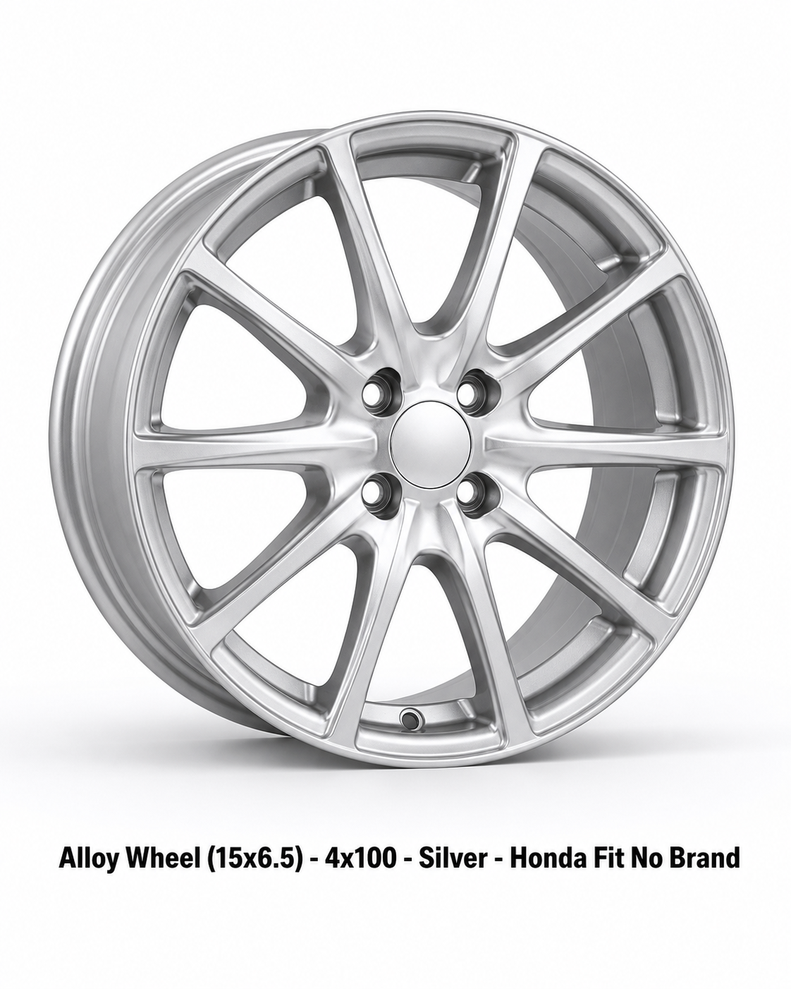 Alloy Wheel (15x6.5) - 4x100 - Silver - Honda Fit