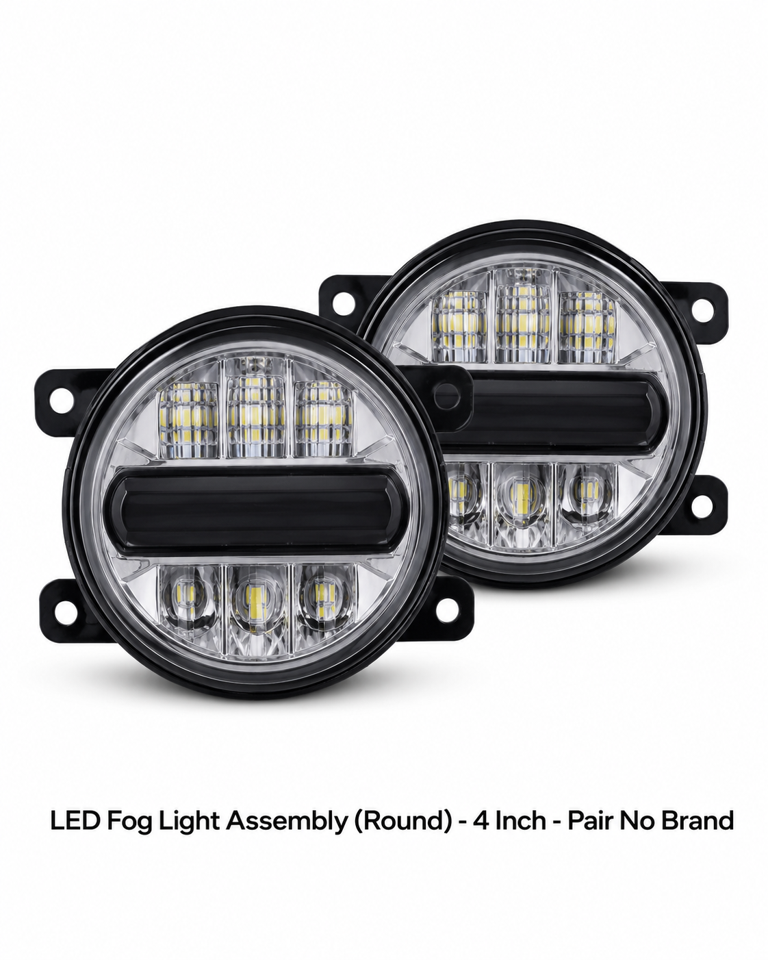 LED Fog Light Assembly (Round) - 4 Inch - Pair