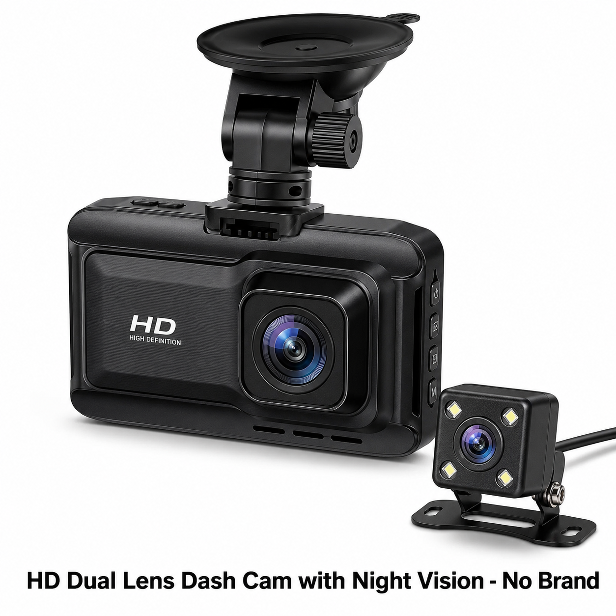 HD Dual Lens Dash Cam with Night Vision