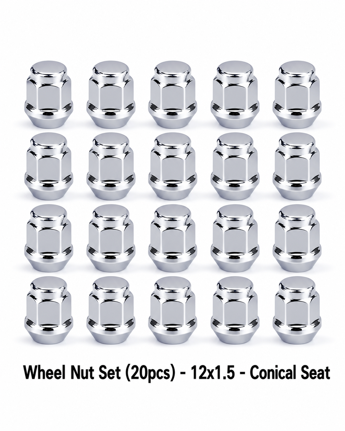 Wheel Nut Set (20pcs) - 12x1.5 - Conical Seat