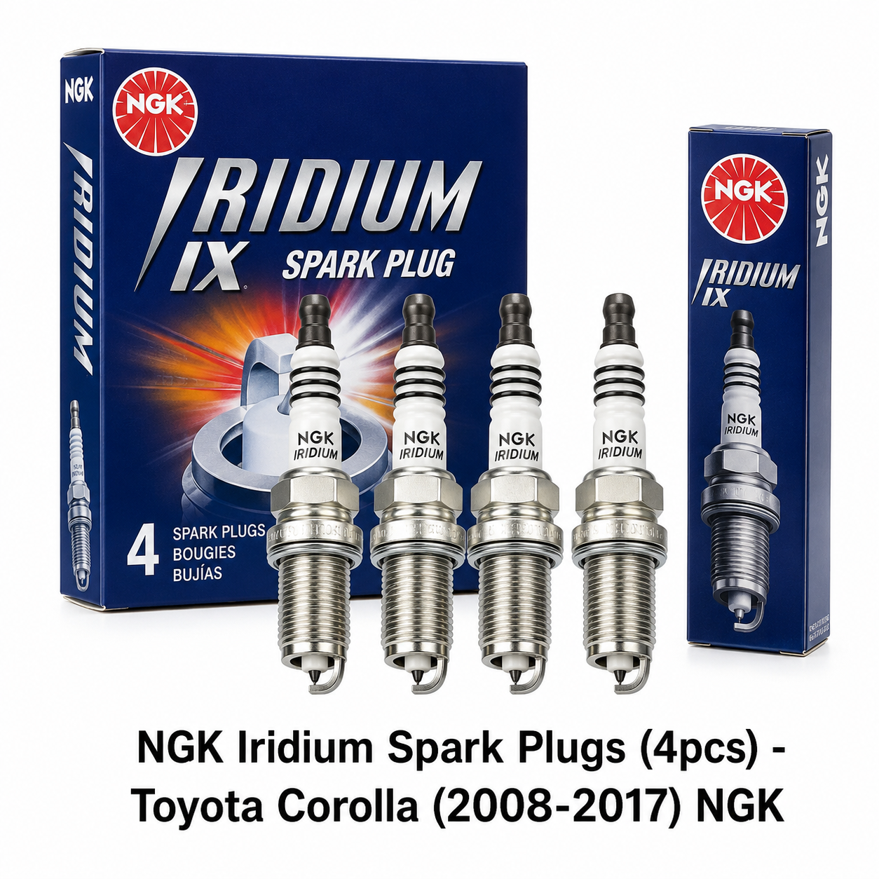 NGK Iridium Spark Plugs (4pcs) - Toyota Corolla (2008-2017)