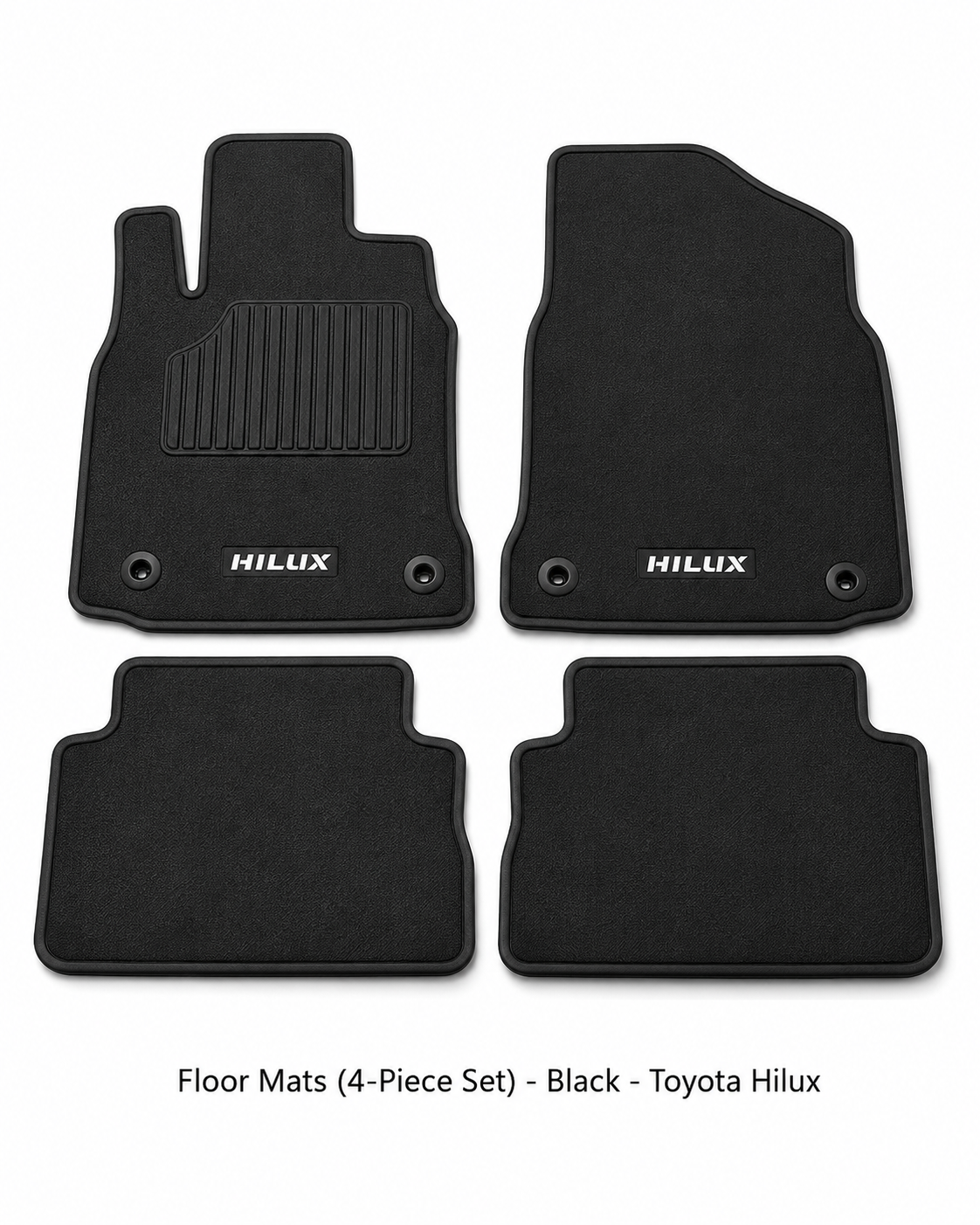 Floor Mats (4-Piece Set) - Black - Toyota Hilux