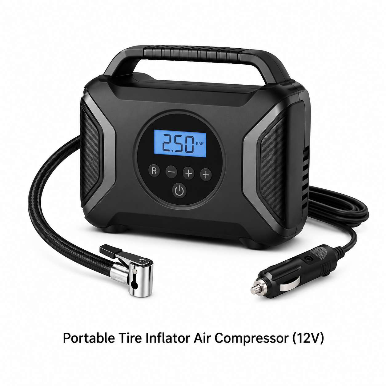 Portable Tire Inflator Air Compressor (12V)