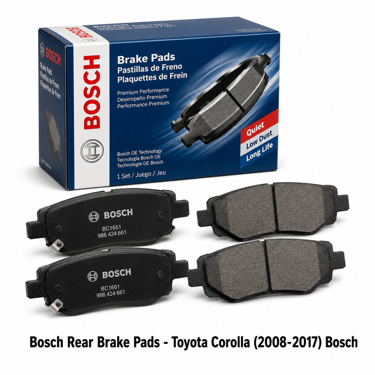 Bosch Rear Brake Pads - Toyota Corolla (2008-2017)