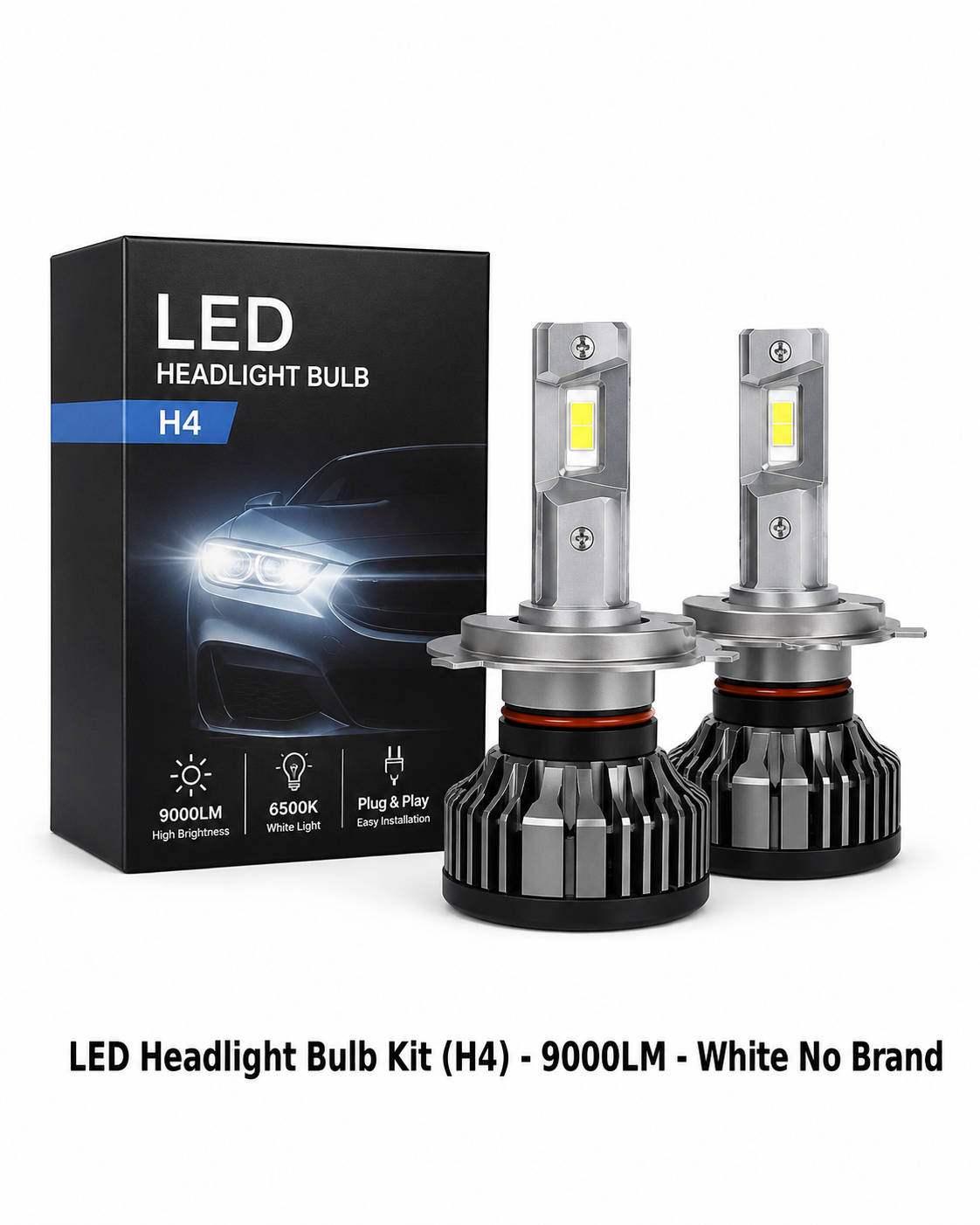 LED Headlight Bulb Kit (H4) - 9000LM - White
